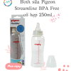 Bình sữa Pigeon Streamline BPA Free cổ hẹp 250ml