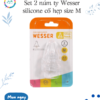 Set 2 núm ty Wesser silicone cổ hẹp size M